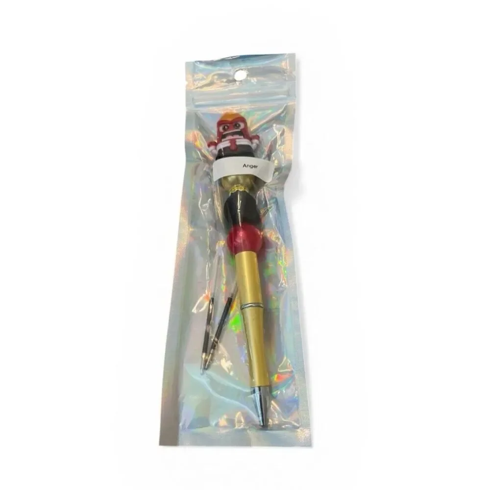 Disney Anger Doorable Pen Inside Out Handmade 2 Ink Refills New